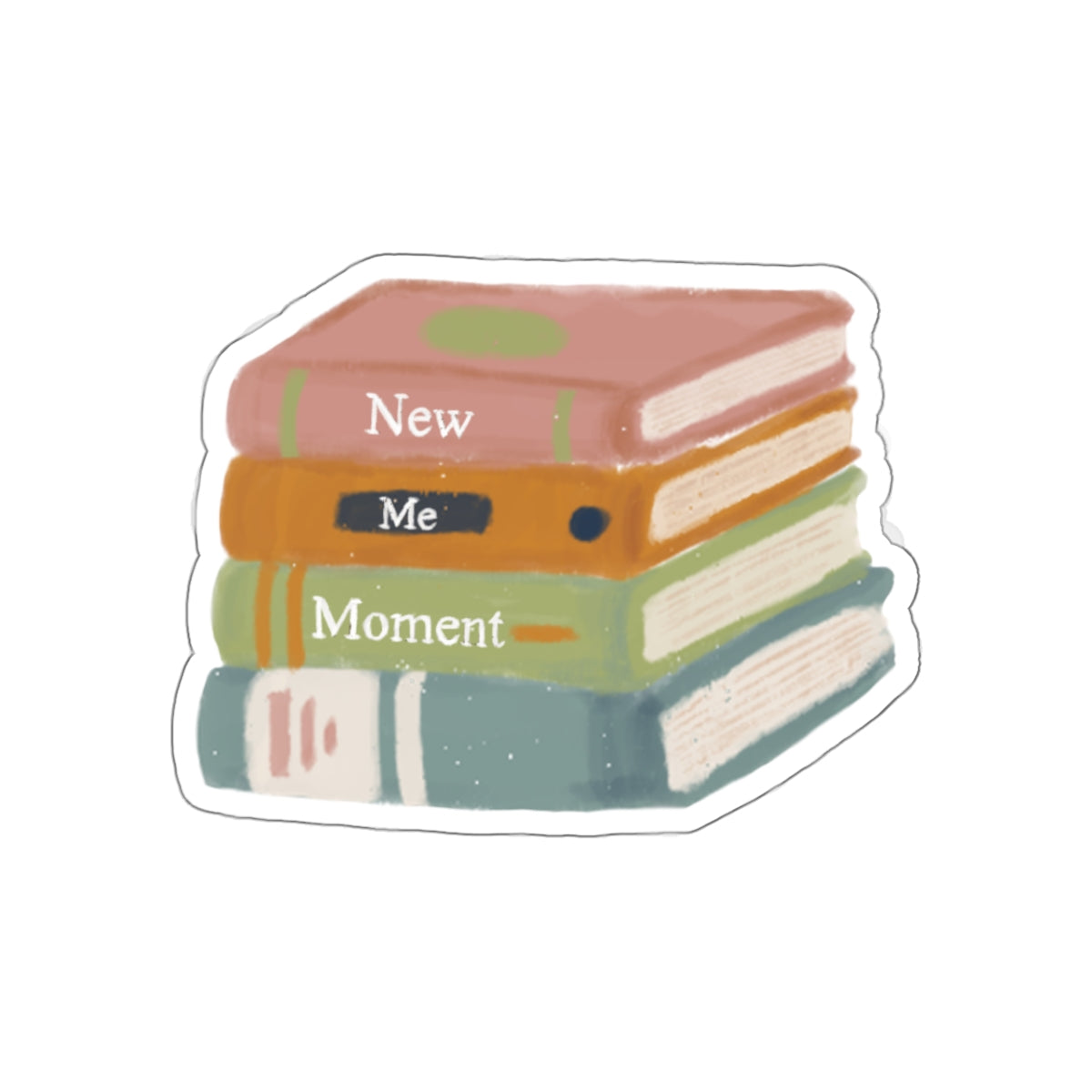 New Me Moment Collection - Book Stack Sticker 📚✨