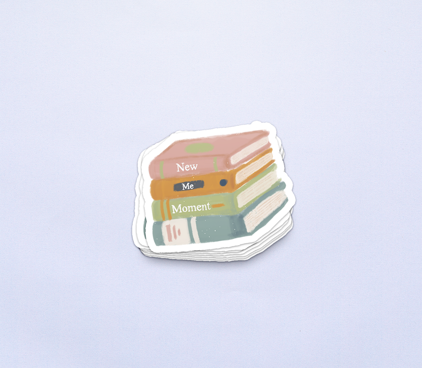 New Me Moment Collection - Book Stack Sticker 📚✨